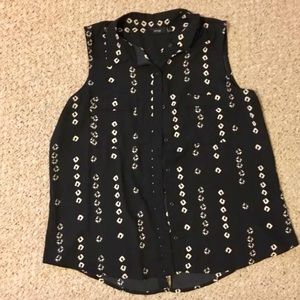 Women's XL Black and White Apt. 9 Blouse